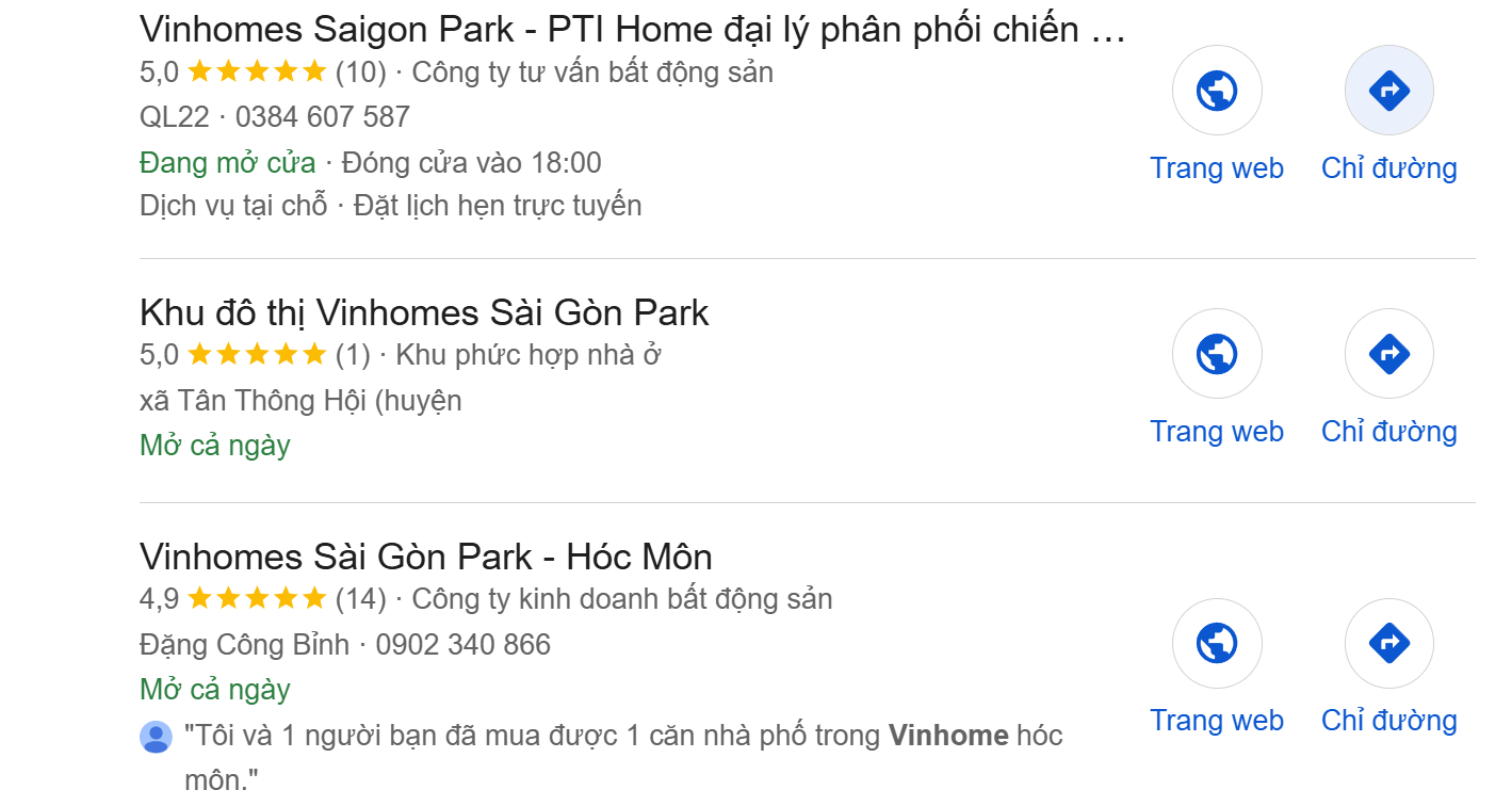 seo google map bat dong san
