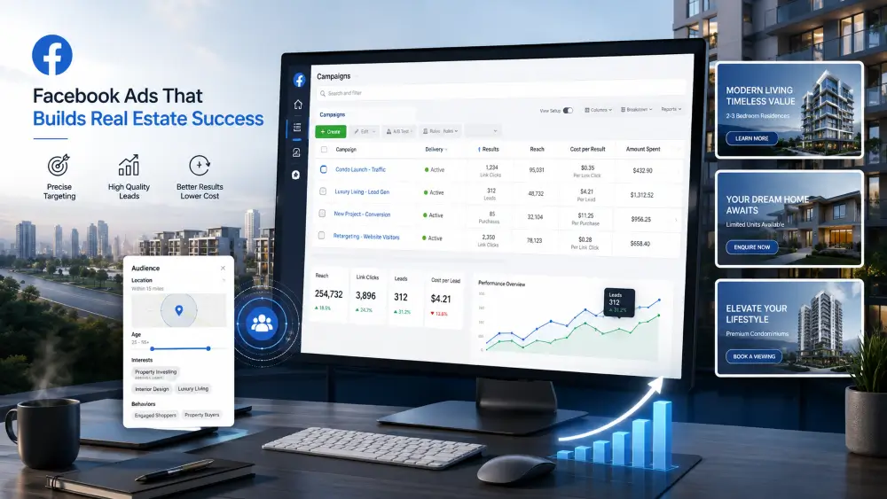 Mẫu quảng cáo Facebook bất động sản dạng tin nhắn