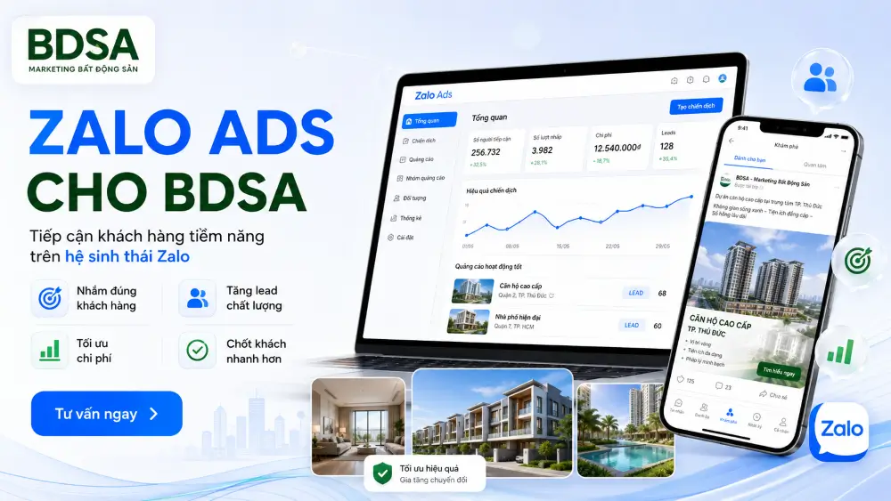 Mẫu quảng cáo Zalo bất động sản
